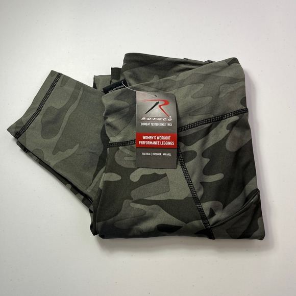 Rothco Womens Workout Performance Army Grey Stretchy Leggings, Rothco Womens 603 - Picture 12 of 12